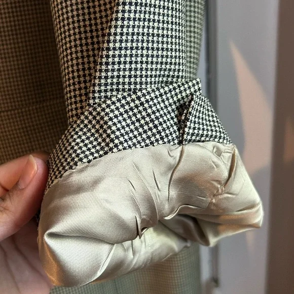 Zanella Men's Blazer in Brown and Black Check, BIG & TALL Sports Coat - Picture 8 of 12